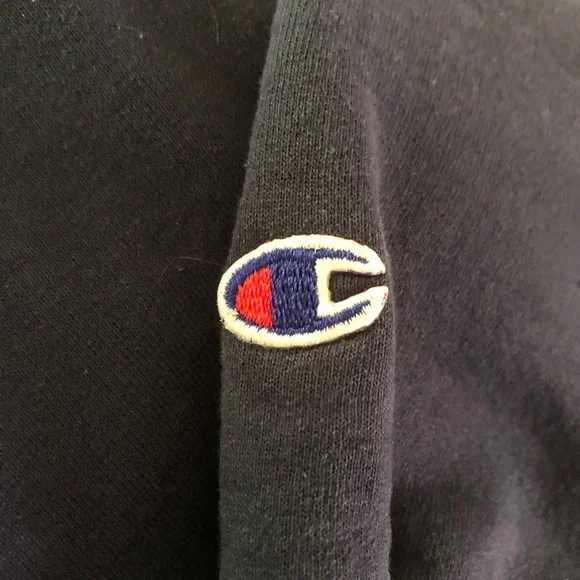 Champion Vintage 90s University of Michigan Football Blue Embroidered Sweatshirt